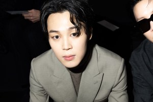PARIS, FRANCE - JANUARY 20: (EDITORIAL USE ONLY - For Non-Editorial use please seek approval from Fashion House) Jimin and J-Hope attend the Dior Homme Menswear Fall-Winter 2023-2024 show as part of Paris Fashion Week  on January 20, 2023 in Paris, France. (Photo by Victor Boyko/Getty Images)
