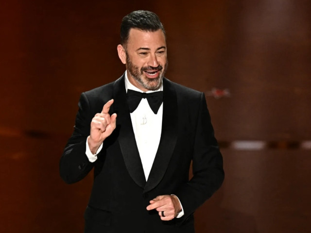 Jimmy Kimmel supports Stephen Colbert with Emmy billboard