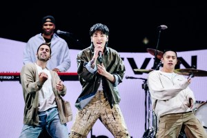 Jungkook at the 2023 Global Citizen Festival in New York on September 23, 2023 at the Great Lawn of Central Park in New York City, New York. (Photo by Nina Westervelt/Variety via Getty Images)