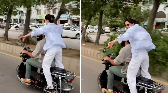 Hania Aamir’s motorcycle dance video sets internet ablaze