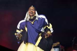 LONDON, ENGLAND - JULY 11: (EDITORIAL USE ONLY) Special guest  Lauryn Hill performs live on stage with Drake during day one of Wireless Festival 2025 at Finsbury Park on July 11, 2025 in London, England. (Photo by Simone Joyner/Getty Images)