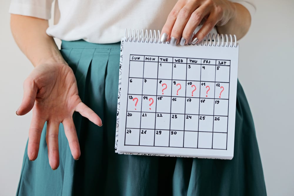 A missed period is also a sign of stress.(Shutterstock)