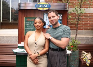 NEW YORK, NEW YORK - AUGUST 19: Halle Bailey and Ben Platt  attend Nick Jonas and Fossil Present: Fossil Dinner at Soho Diner on August 19, 2025 in New York City.  (Photo by JP Yim/Getty Images for Fossil)