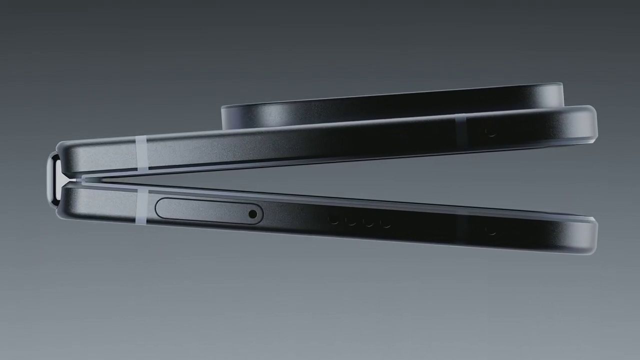 A leaked promotional video of the Pixel 10 Pro Fold slowly unfolding.