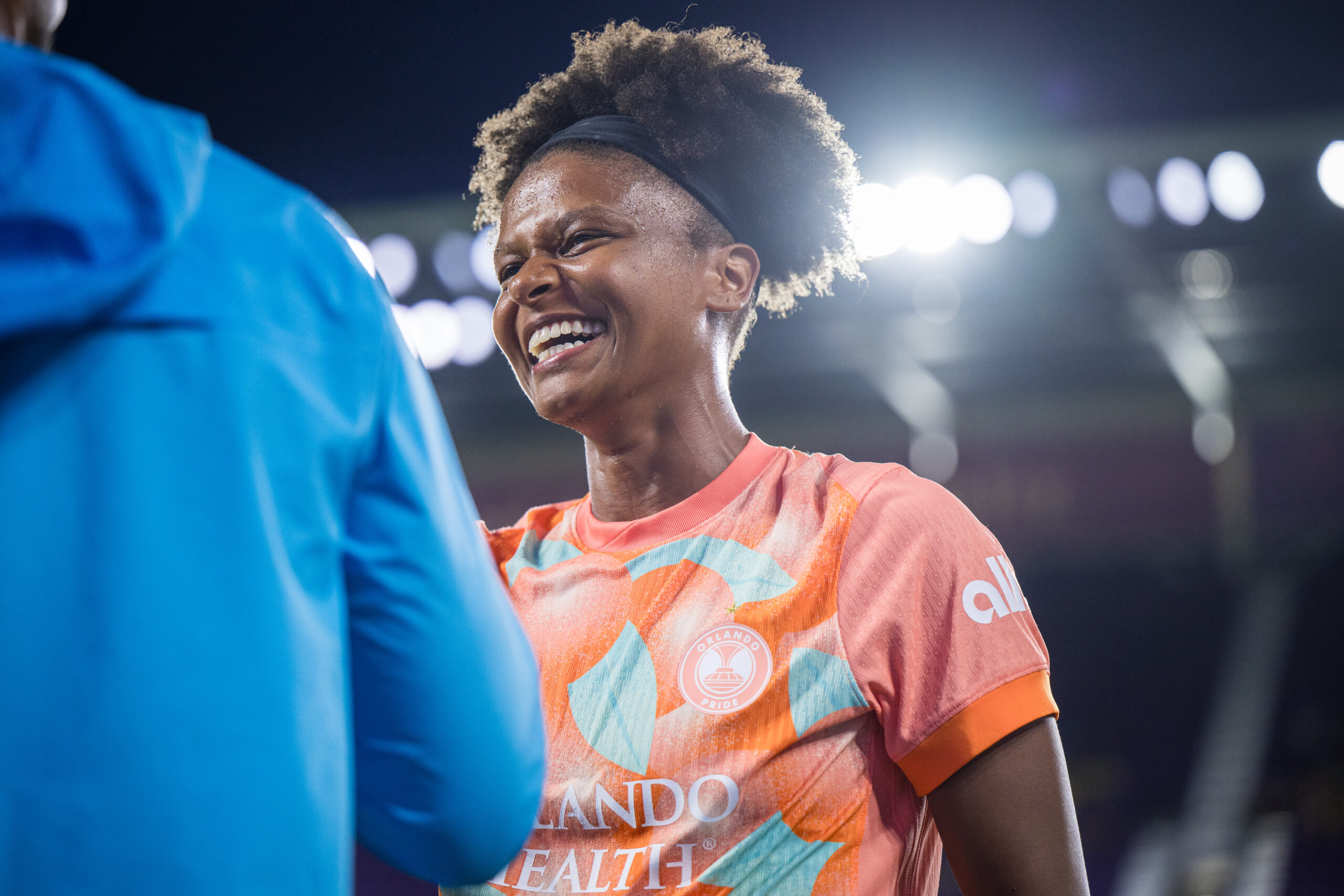 Simone Charley all smiles after first NWSL match in over two years