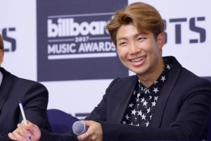 SEOUL, SOUTH KOREA - MAY 29: Jungkook and RM of BTS attend the press conference for the 2017 Billboard Music Award at Lotte Hotel Seoul on May 29, 2017 in Seoul, South Korea. (Photo by The Chosunilbo JNS/Imazins via Getty Images)