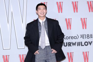 SEOUL, SOUTH KOREA - NOVEMBER 24: RM of boy band BTS is seen at the 18th W Magazine Korea Breast Cancer Awareness Campaign "Love Your W" photo call at Four Seasons Hotel on November 24, 2023 in Seoul, South Korea. (Photo by Han Myung-Gu/WireImage)