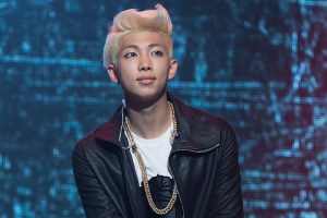 SEOUL, SOUTH KOREA - AUGUST 19:  Rap Monster of BTS attends the BTS 1st Album "Dark And Wild" Show Case" at the Samsung Card Hall on August 19, 2014 in Seoul, South Korea.  (Photo by Han Myung-Gu/WireImage)