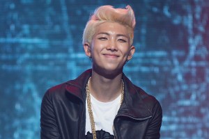 SEOUL, SOUTH KOREA - AUGUST 19:  Rap Monster of BTS attends the BTS 1st Album "Dark And Wild" Show Case" at the Samsung Card Hall on August 19, 2014 in Seoul, South Korea.  (Photo by Han Myung-Gu/WireImage)