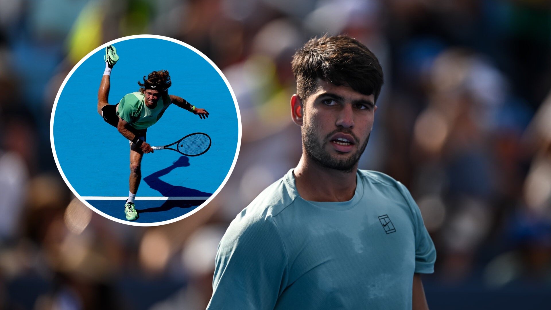 Carlos Alcaraz says what Andrey Rublev did on serve against him in Cincinnati which was very different to usual