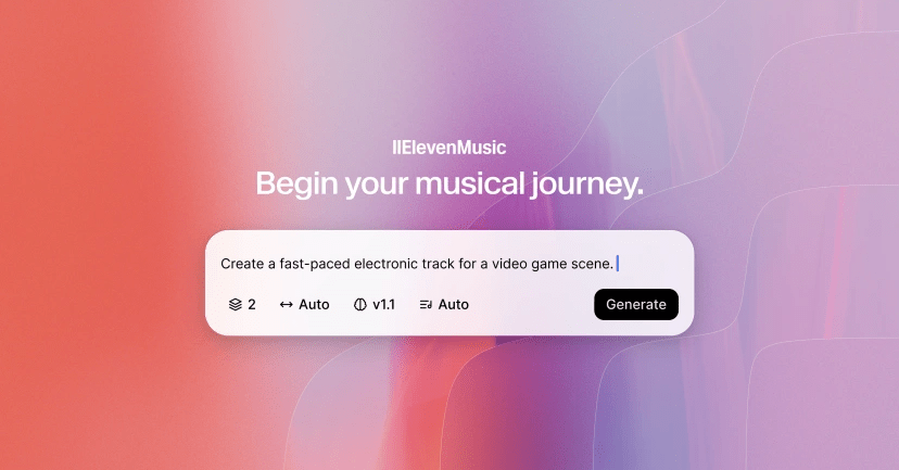 ElevenLabs launches an AI music generator that it says is cleared for commercial uses.