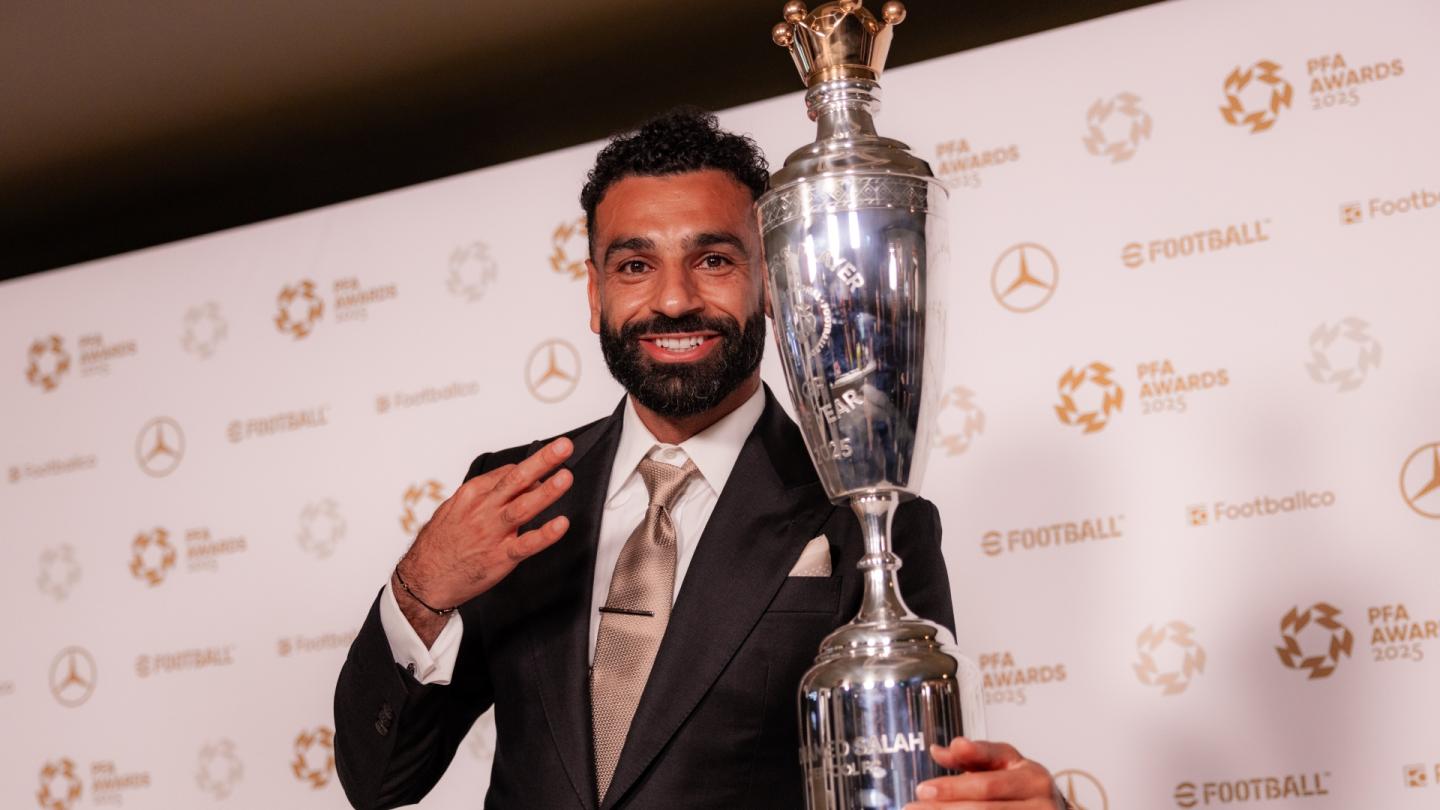 Photos: Mo Salah collects his third PFA Players’ Player of the Year trophy