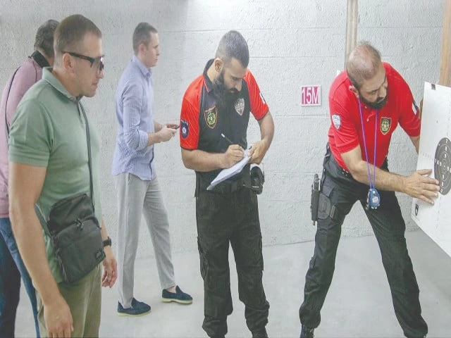 Diplomats take part in Marka-e-Haq shooting competition
