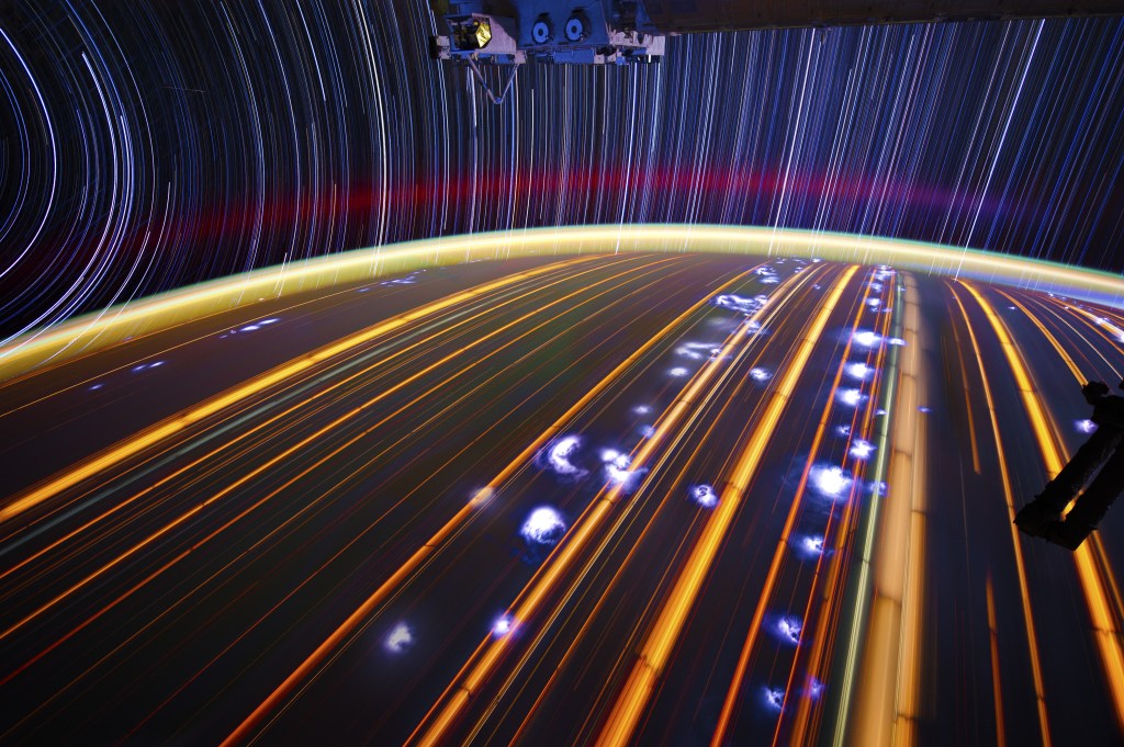 A time lapse of Earth from the International Space Station showing the F region of the atmosphere.