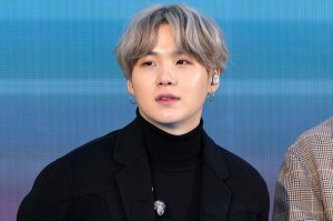 NEW YORK, NEW YORK - FEBRUARY 21: SUGA of the K-pop boy band BTS visit the "Today" Show at Rockefeller Plaza on February 21, 2020 in New York City. (Photo by Dia Dipasupil/Getty Images)