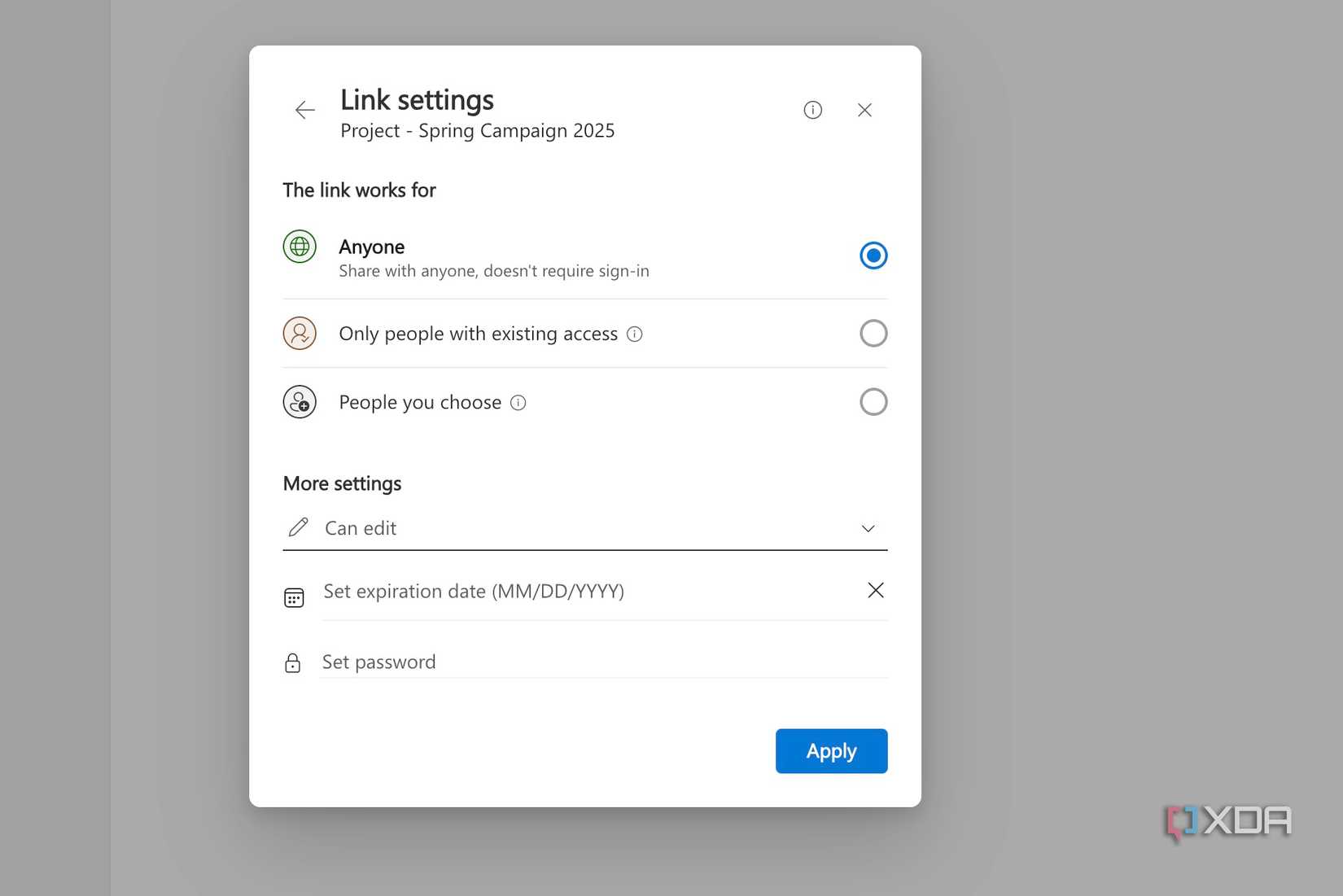 Share a OneDrive folder