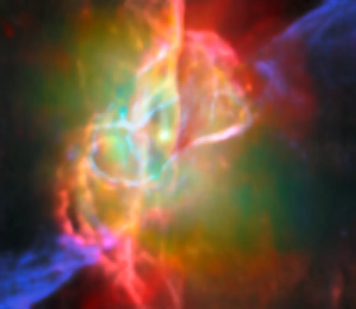 Image of the Butterfly Nebula using data from the James Webb Space Telescope and the Atacama Large Millimeter/submillimeter Array. Credit: ESA/Webb, NASA & CSA, M. Matsuura, ALMA (ESO/NAOJ/NRAO), N. Hirano, M. Zamani (ESA/Webb)