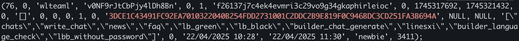 Screenshot of computer code displayed in a text editor with a black background and white text. The code includes functions and variable declarations written in Python. A Tox ID is highlighted in red on the second line.