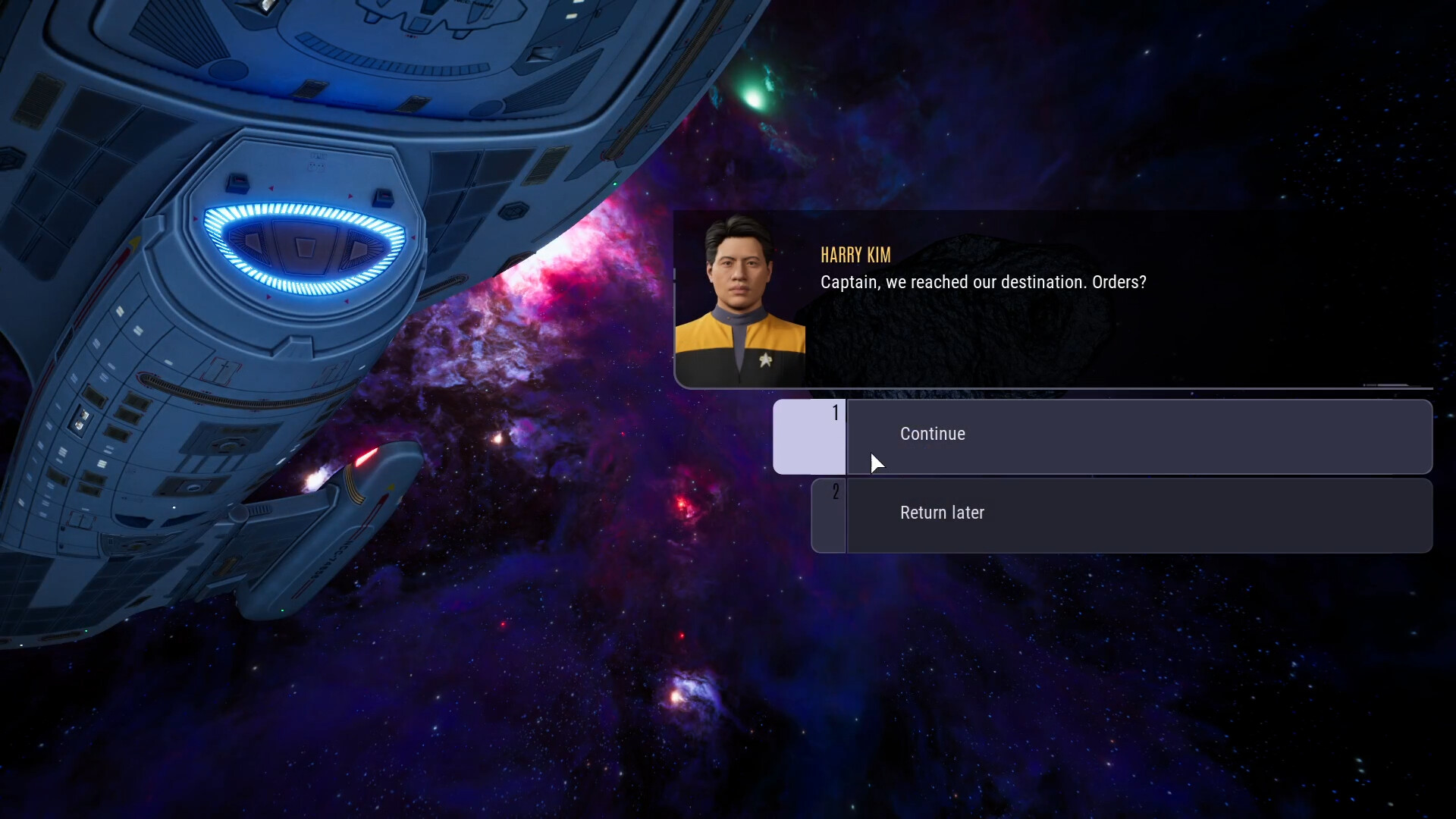 Screenshot from Star Trek Voyager - Across The Unknown, a strategy sci-fi video game based on Star Trek Voyager.