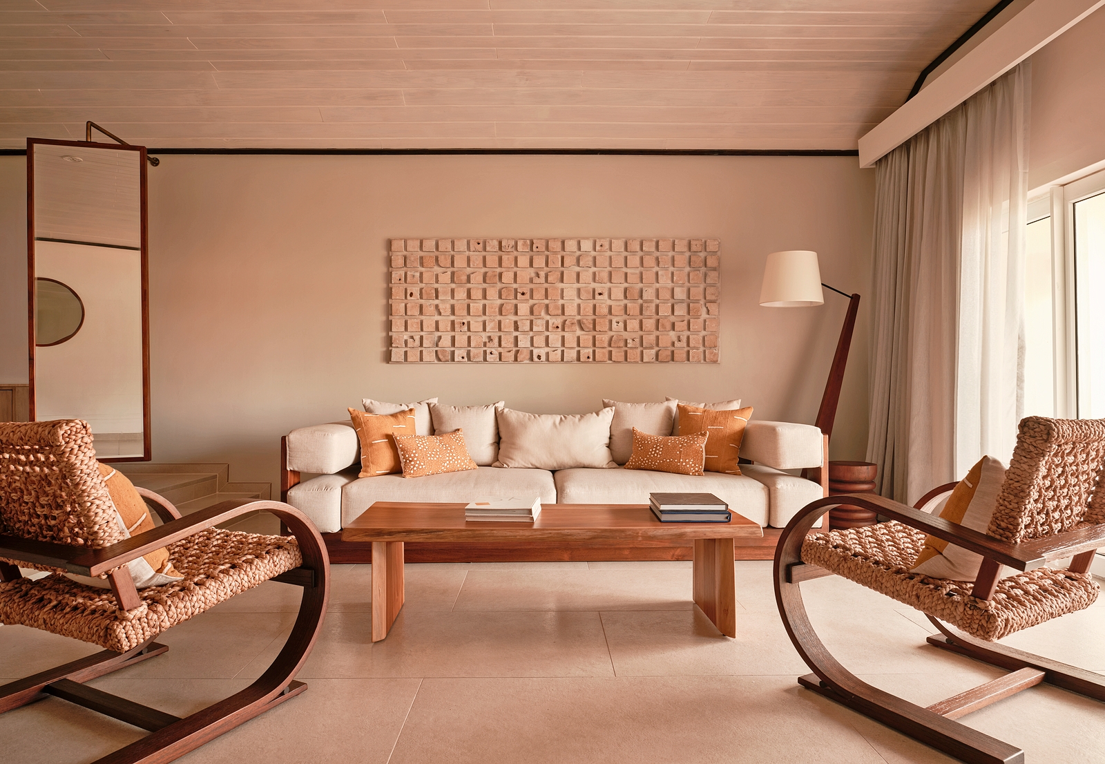 Refurbished Carlisle Bay suite living area.