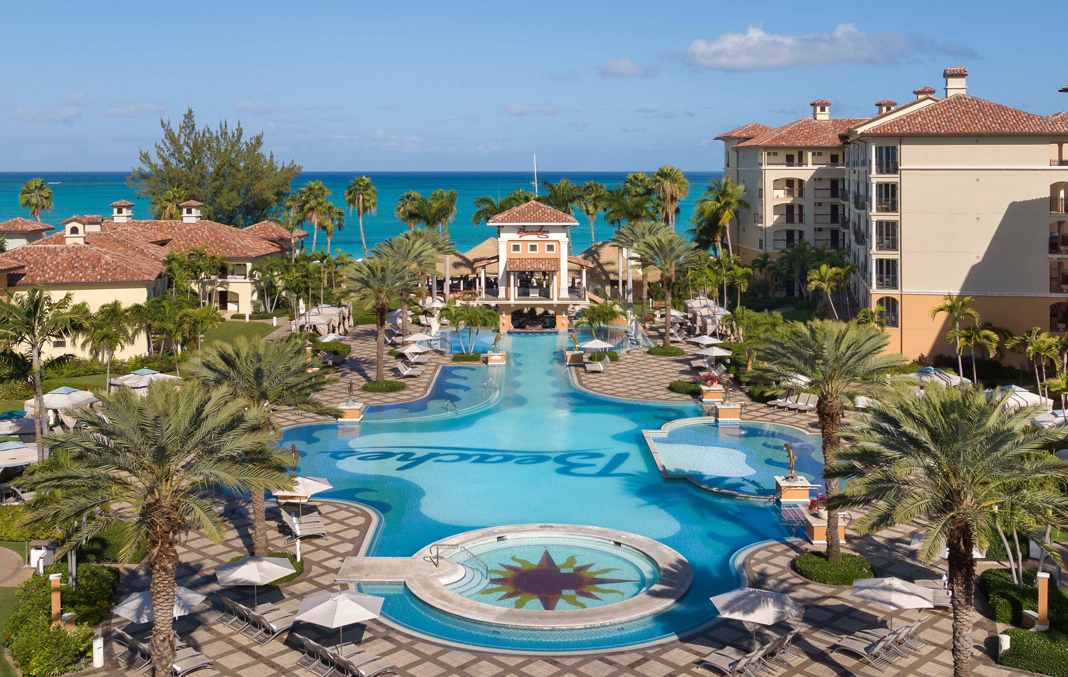 Aerial view of Beaches Turks & Caicos resort.