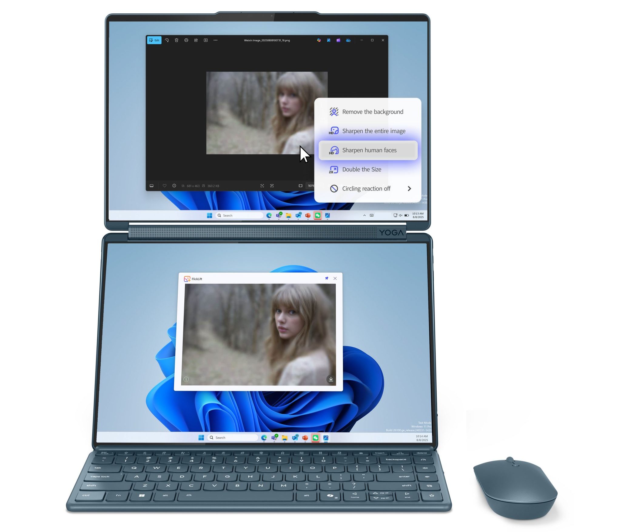 Lenovo FlickLift on the YogaBook 9i