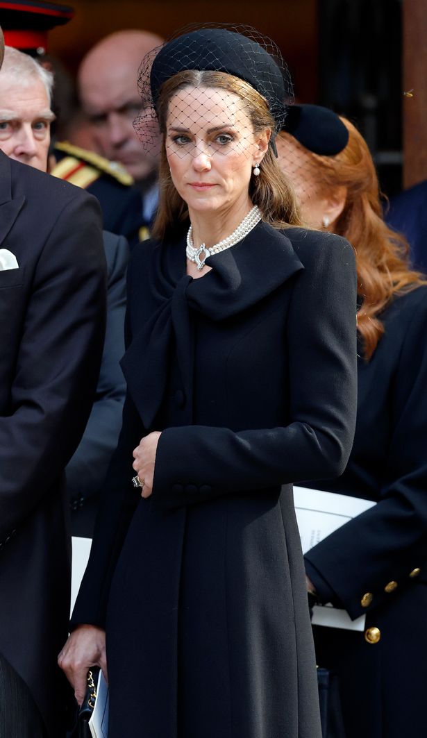 The Princess of Wales wore the black coat dress while attending the Duchess of Kent's funeral at Westminster Cathedral this week