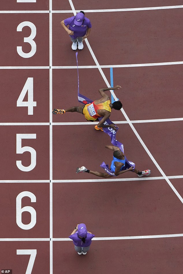 Aerial angles show just how close the pair were - Petros said he was feeling 'very sad'