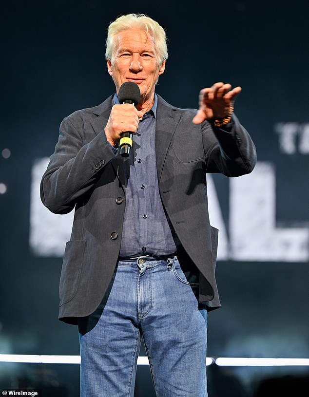 Richard Gere also took to the stage as one of the A-list celebrities seeking to speak out