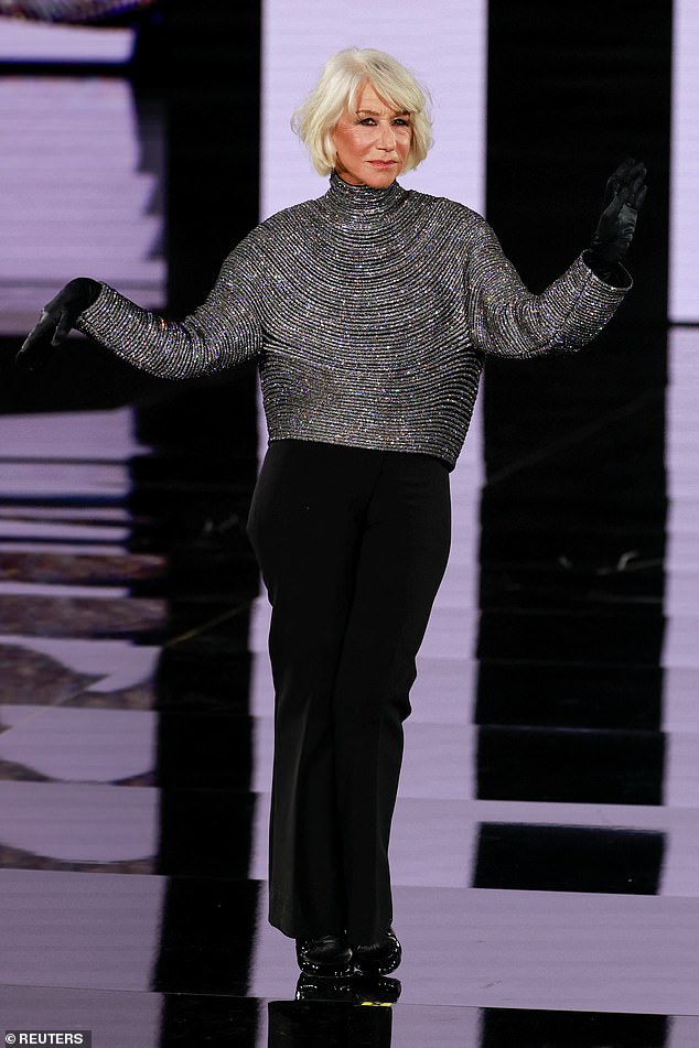 The veteran actress cut a confident figure in her sophisticated outfit