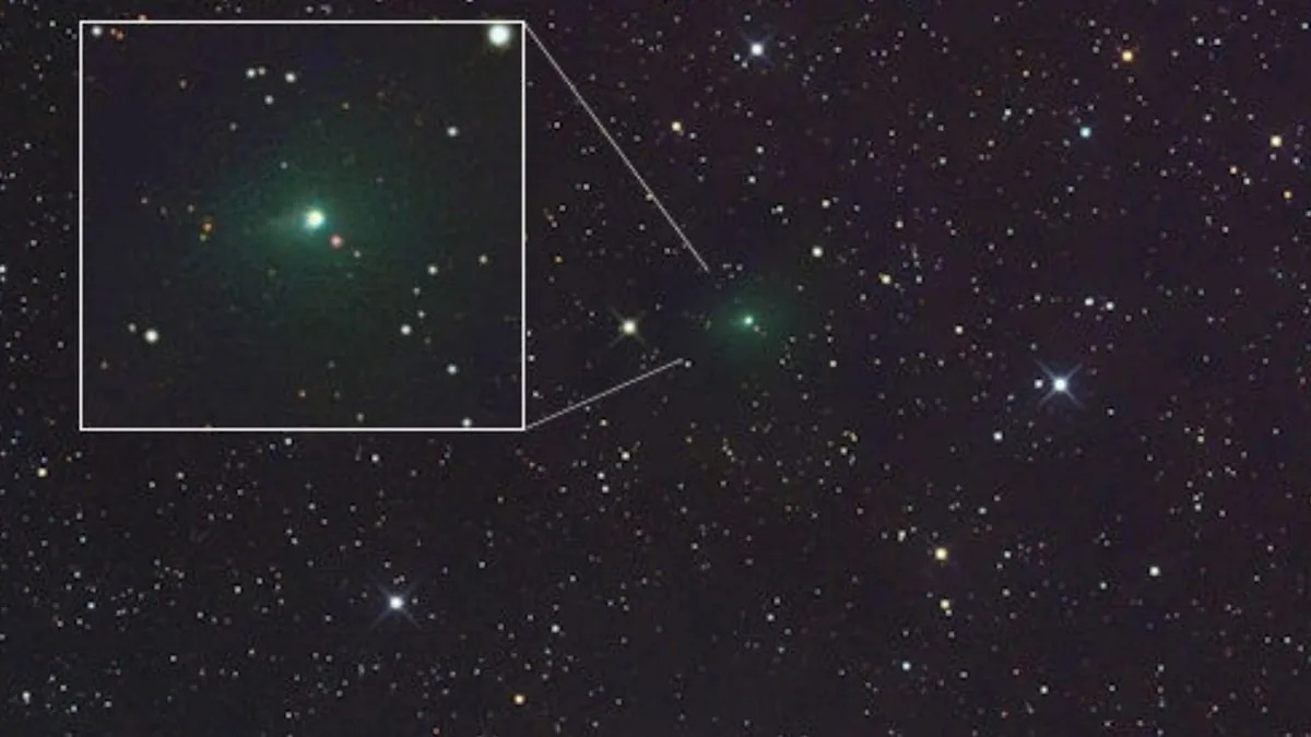 Interstellar comet 3I ATLAS glows green during lunar eclipse