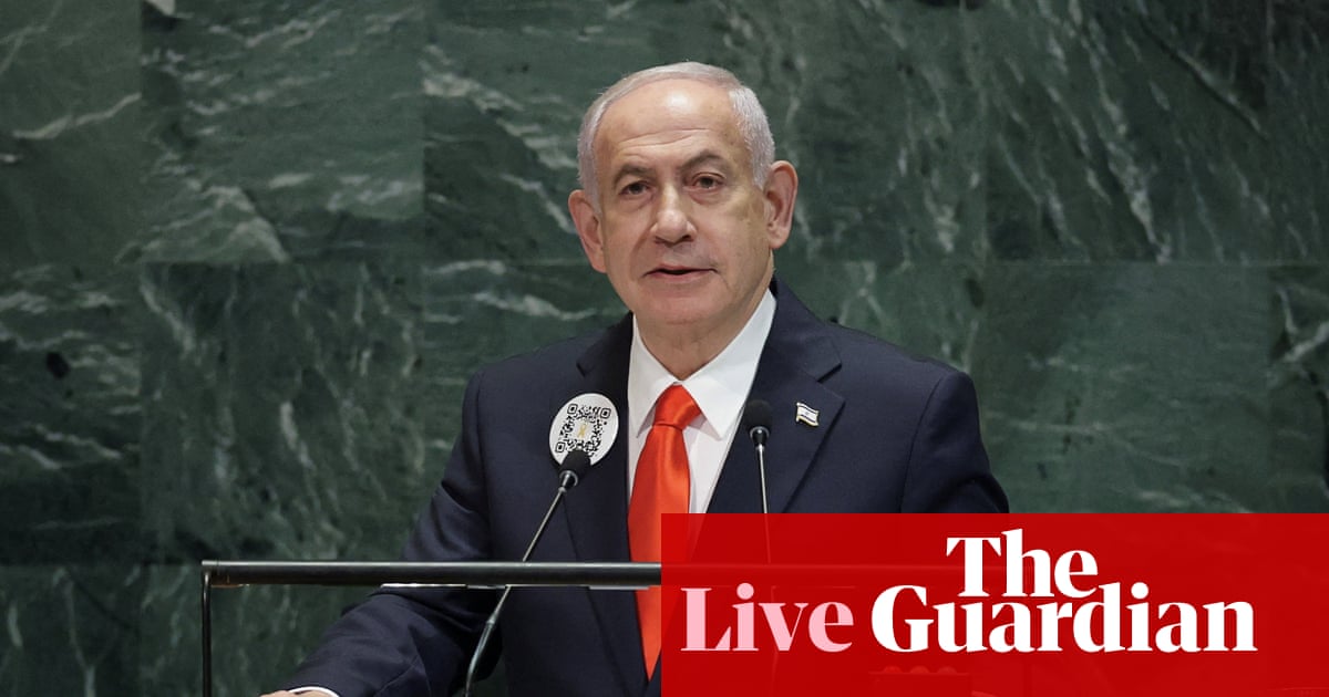 Netanyahu tells UN that Israel ‘must finish the job’ in Gaza after dozens of delegates walk out in protest – Middle East crisis live | World news