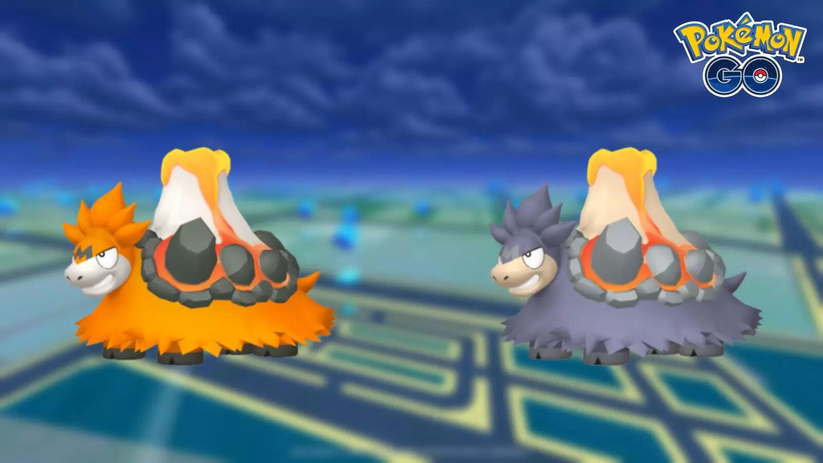 Mega Camerupt and its shiny form