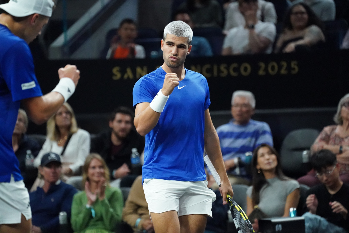 Alcaraz dazzles in doubles as Team Europe take 3-1 lead in Laver Cup