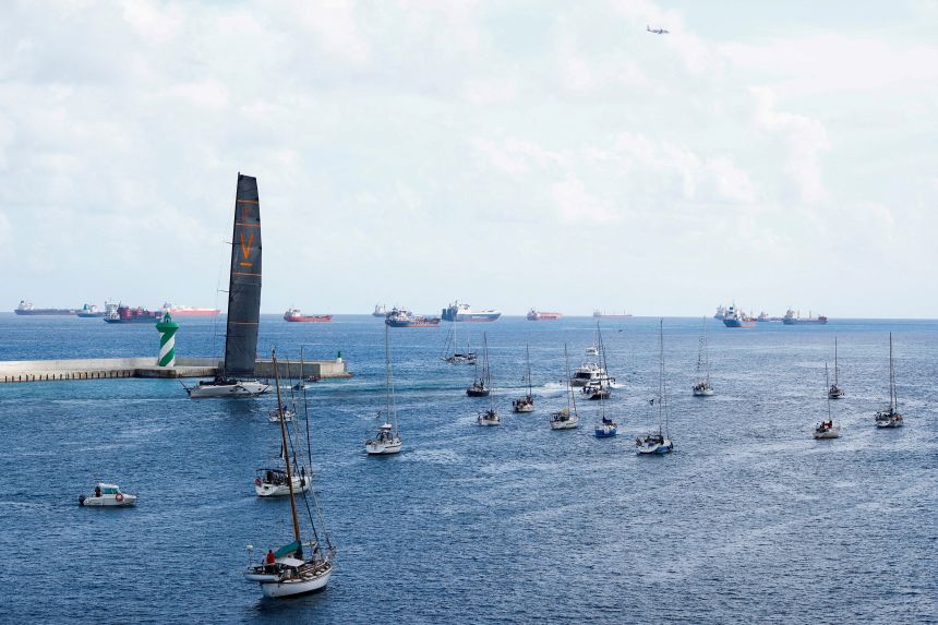 Global Sumud Flotilla departs from the port of Barcelona in Spain on Sunday.