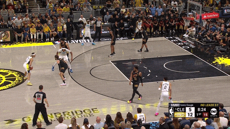Myles Turner post-up and tip-in vs. Cleveland
