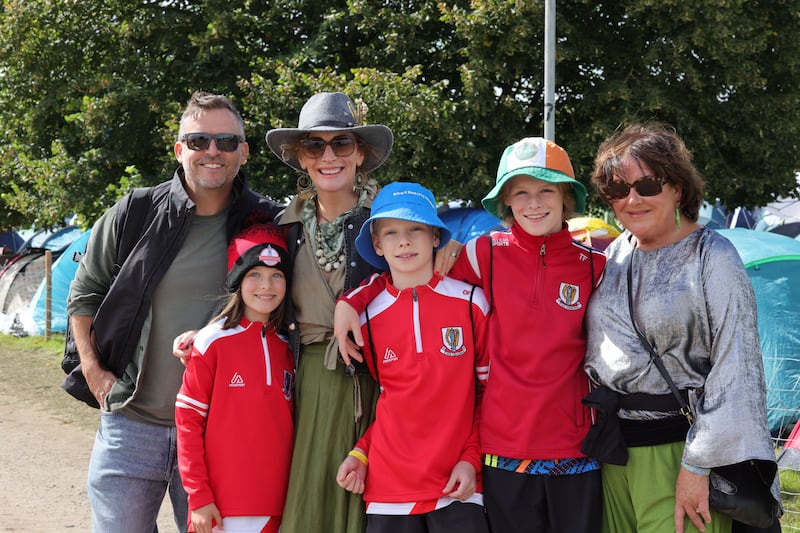 Ryan McMillan, Siobhán O’Connor, Ollie Frazer Tom Frazer, Lucy Frazer and Cathy O’Connor. Photograph: Alan Betson