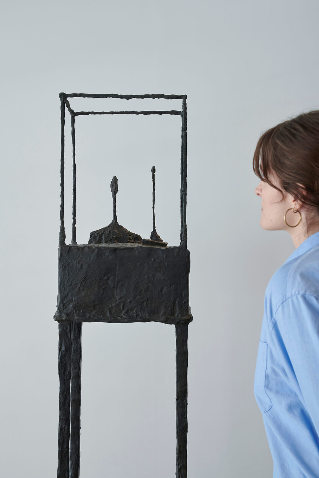 ‘The Cage’, 1950-51, Alberto Giacometti, installation view of ‘Encounters Giacometti x Mona Hatoum’, Barbican Art Gallery, 2025|Barbican Art Gallery|STIRworld