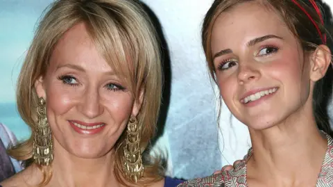 Getty Images JK Rowling and Emma Watson pictured together in 2009