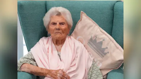 PA The world's oldest person, 116-year-old Ethel Caterham, at Hallmark Lakeview Care Home in Lightwater, Surrey.
