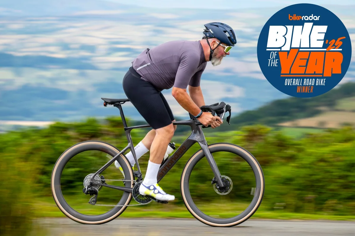 Warren Rossiter riding the Cannondale Synapse for Bike of the Year 2025