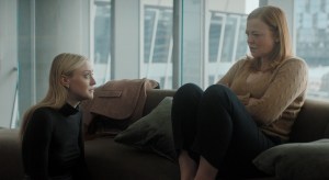 ALL HER FAULT --  -- Pictured: (l-r) Dakota Fanning as Jenny, Sarah Snook as Marissa -- (Photo by: PEACOCK)