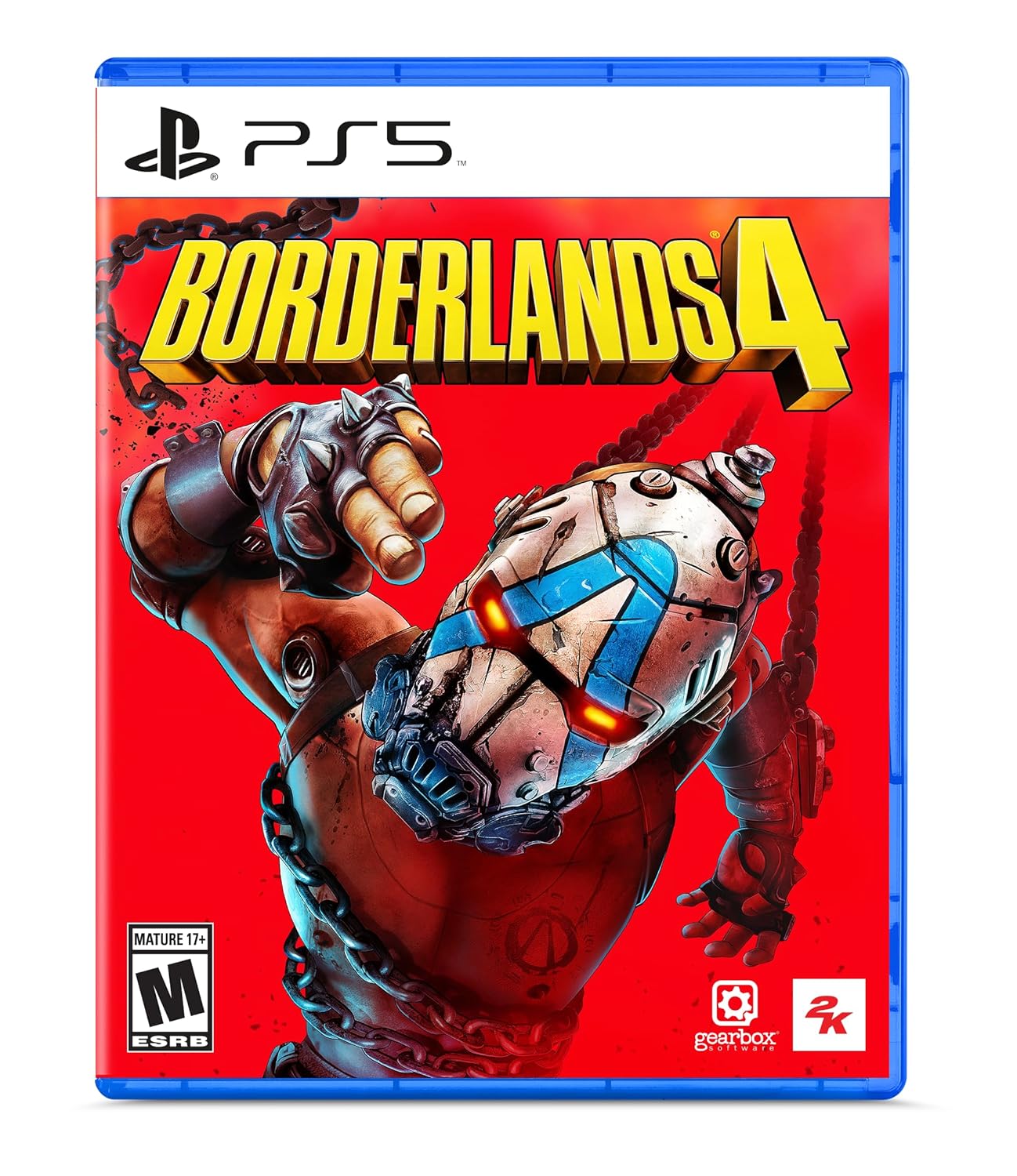 the cover for a wild sci-fi video game featuring a masked maniac