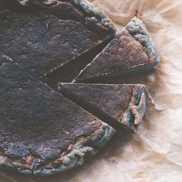 Black Sesame Tofu “Basque” Cheesecake