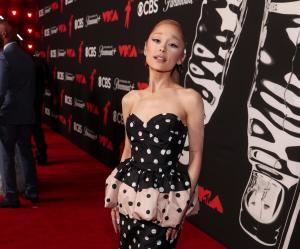 Ariana Grande at the MTV Video Music Awards 2025 held at UBS Arena on September 07, 2025 in New York, New York.
