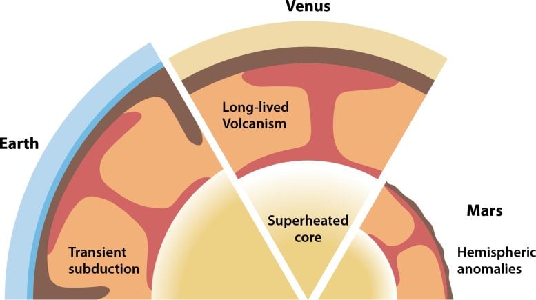 Evolution of Terrestrial Planets Graphic