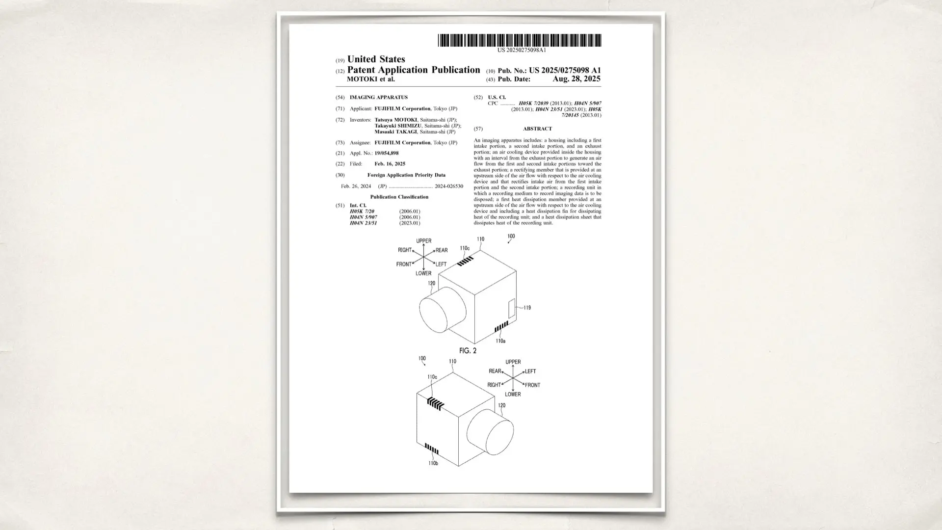 Fujifilm's new patent