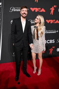 MrBeast, Thea Booysen at the MTV Video Music Awards 2025 held at UBS Arena on September 07, 2025 in New York, New York.