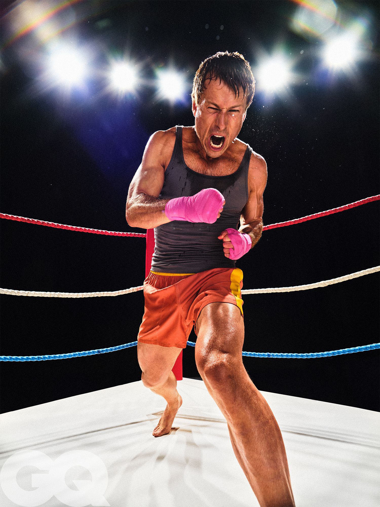 Tank top by Skims. Shorts by Bode. Hand wraps by Islero.