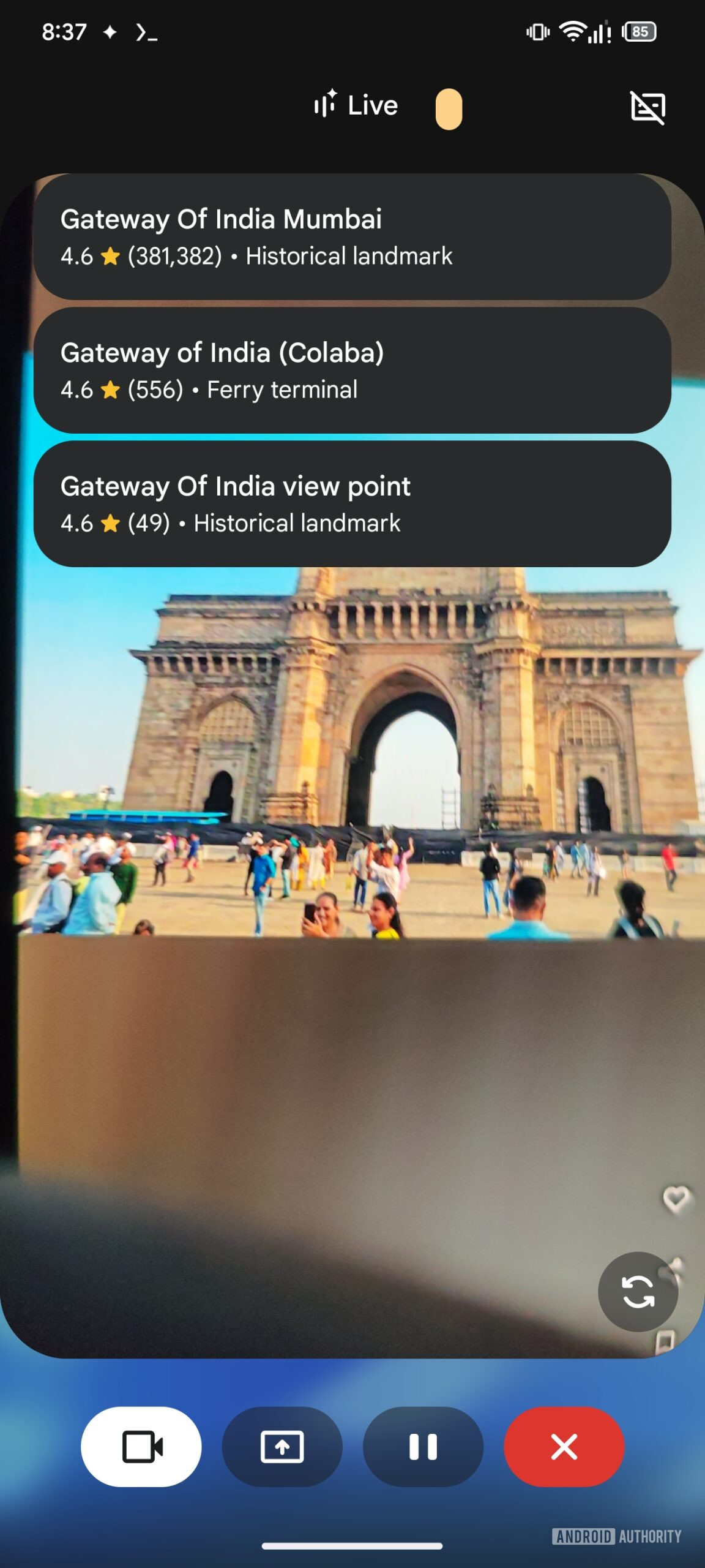 Gemini Live camera sharing improvements (3)
